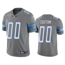 Men's Detroit Lions #00 Nike Custom Steel Color Rush Limited Jersey