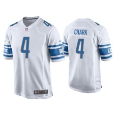 Men's Detroit Lions #4 D.J. Chark White Game Jersey