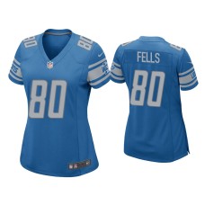 Women's Detroit Lions #80 Darren Fells Blue Game Jersey