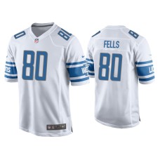 Men's Detroit Lions #80 Darren Fells White Game Jersey