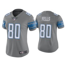 Women's Detroit Lions #80 Color Rush Limited Darren Fells Steel Jersey