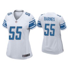 Women's Detroit Lions #55 Derrick Barnes White Game Jersey