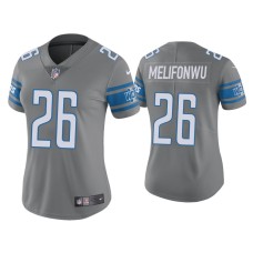 Women's Detroit Lions #26 Color Rush Limited Ifeatu Melifonwu Steel Jersey