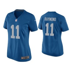 Women's Detroit Lions #11 Kalif Raymond Blue Throwback Game Jersey