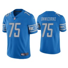 Men's Detroit Lions #75 Vapor Limited Levi Onwuzurike Lions Light Blue Jersey