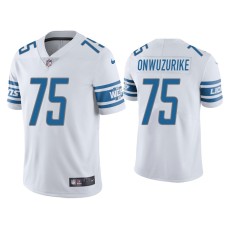 Men's Detroit Lions #75 Vapor Limited Levi Onwuzurike Lions White Jersey