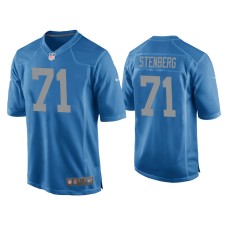 Men's Detroit Lions #71 Logan Stenberg Blue Throwback Game Jersey