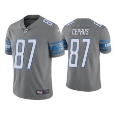 Men's Detroit Lions #87 Color Rush Limited Quintez Cephus Steel Jersey