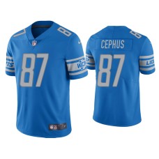 Men's Detroit Lions #87 Quintez Cephus Vapor Limited Light Blue Jersey