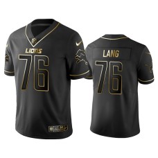 Men's Detroit Lions #76 2019 Golden Edition Vapor Untouchable Limited T.J. Lang Black Jersey