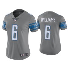 Women's Detroit Lions #6 Color Rush Limited Tyrell Williams Steel Jersey