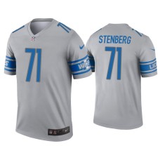 Men's Detroit Lions #71 Logan Stenberg Gray Inverted Legend Jersey