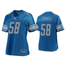 Women's Detroit Lions #58 Penei Sewell Blue Pro Line Jersey