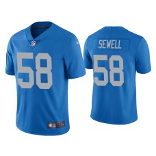 Men's Detroit Lions #58 Penei Sewell Blue 2021 NFL Draft Vapor Limited Jersey