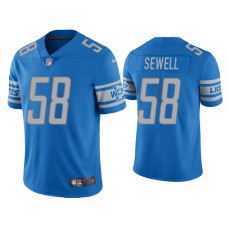 Men's Detroit Lions #58 Penei Sewell Light Blue 2021 NFL Draft Vapor Limited Jersey