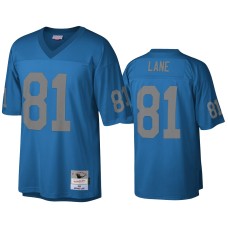 Men's Detroit Lions #81 Richard Lane Blue Retire Legacy Replica Jersey