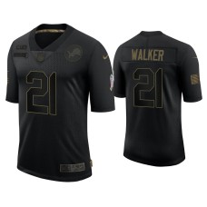 Men's Detroit Lions #21 Tracy Walker Black 2020 Salute to Service Limited Jersey