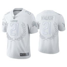 Men's Detroit Lions #21 Tracy Walker White Vapor Limited Platinum Jersey