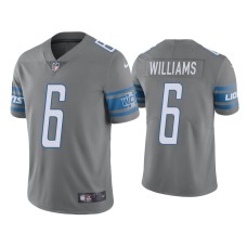 Men's Detroit Lions #6 Color Rush Limited Tyrell Williams Steel Jersey