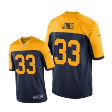 Men's Green Bay Packers #33 Navy Aaron Jones Nike Game Jersey