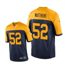 Men's Green Bay Packers #52 Navy Clay Matthews Nike Game Jersey