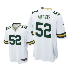 Men's Green Bay Packers #52 White Clay Matthews Nike Game Jersey