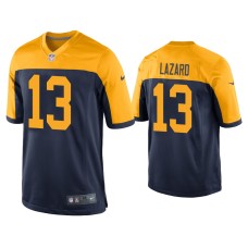 Men's Green Bay Packers #13 Allen Lazard Navy Throwback Game Jersey