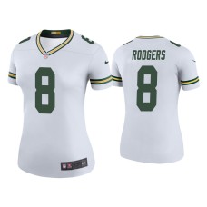 Women's Green Bay Packers #8 Color Rush Legend Amari Rodgers White Jersey