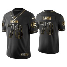 Men's Green Bay Packers #78 Golden Edition Vapor Limited Packers Cole Van Lanen Black Jersey