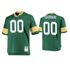 Men's Green Bay Packers #00 coustom Green Throwback Retired Jersey