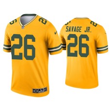 Men's Green Bay Packers #26 Darnell Savage Jr. Gold Inverted Legend Jersey