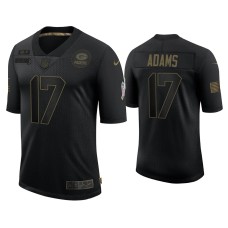 Men's Green Bay Packers #17 Davante Adams Black 2020 Salute to Service Limited Jersey