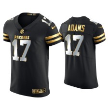 Men's Green Bay Packers #17 Davante Adams Black Golden Edition Elite Jersey