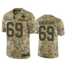 Men's Green Bay Packers #69 David Bakhtiari Nike Salute to Service Jersey - Camo