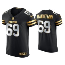 Men's Green Bay Packers #69 David Bakhtiari Black Golden Edition Elite Jersey