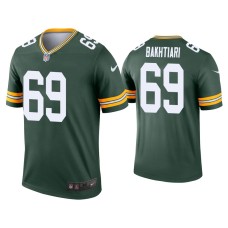 Men's Green Bay Packers #69 David Bakhtiari Green Legend Jersey