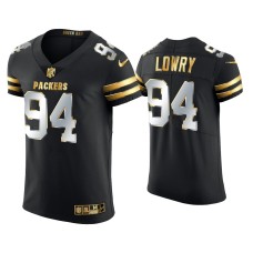 Men's Green Bay Packers #94 Dean Lowry Black Golden Edition Elite Jersey