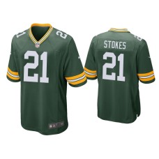 Men's Green Bay Packers #21 Eric Stokes Green Game Jersey