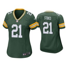 Women's Green Bay Packers #21 Eric Stokes Green Game Jersey