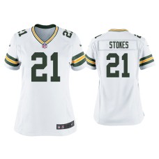 Women's Green Bay Packers #21 Eric Stokes White Game Jersey