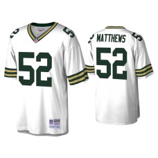 Men's Green Bay Packers #52 Clay Matthews White 1996 Legacy Replica Throwback Jersey