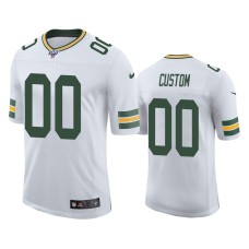 Men's Green Bay Packers #00 100th Season Custom White Vapor Limited Jersey