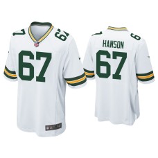 Men's Green Bay Packers #67 Jake Hanson White Game Jersey