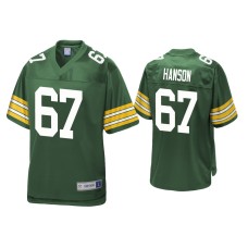 Men's Green Bay Packers #67 Jake Hanson Green Pro Line Jersey