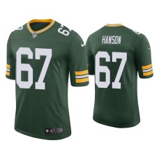 Men's Green Bay Packers #67 Vapor Limited Jake Hanson Packers Green Jersey