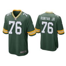 Men's Green Bay Packers #76 Jon Runyan Jr. Green Game Jersey