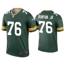 Men's Green Bay Packers #76 Jon Runyan Jr. Green Legend Jersey