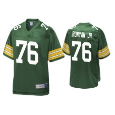 Men's Green Bay Packers #76 Jon Runyan Jr. Green Pro Line Jersey