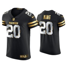 Men's Green Bay Packers #20 Kevin King Black Golden Edition Elite Jersey