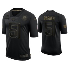 Men's Green Bay Packers #51 Krys Barnes Black 2020 Salute to Service Limited Jersey